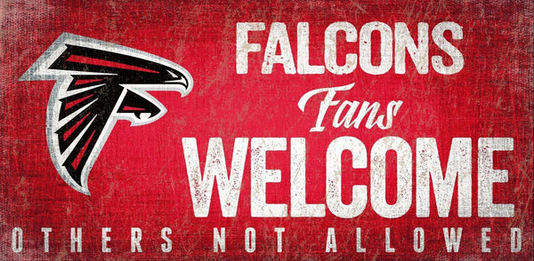 Atlanta Falcons 6 x 12 Fans Welcome Sign