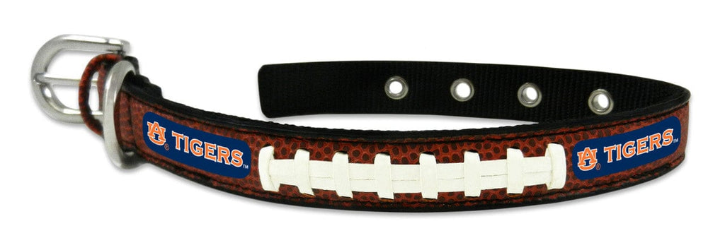 Pet Collar Small Auburn Tigers Classic Leather Small Football Collar 844214062368