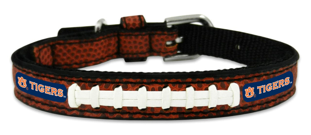 Pet Fan Gear Collar Auburn Tigers Classic Leather Toy Football Collar 844214062351