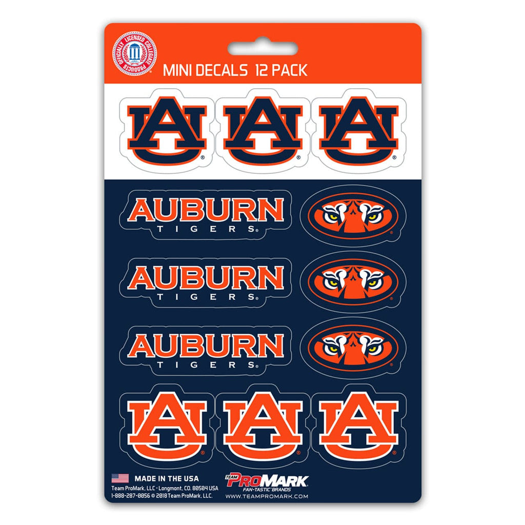 Decal Set Mini 12 Pack Auburn Tigers Decal Set Mini 12 Pack 681620912074