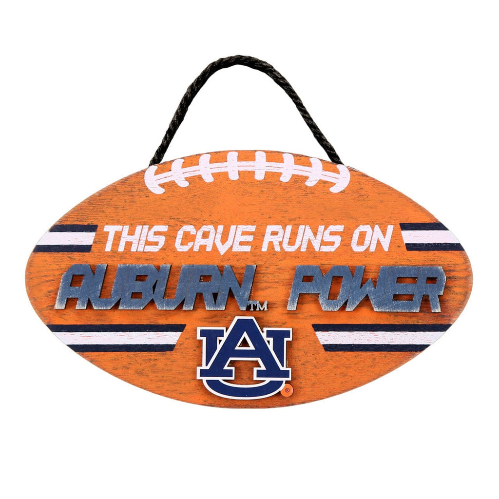 Sign Football Power Design Auburn Tigers Sign Wood Football Power Design 192797027213