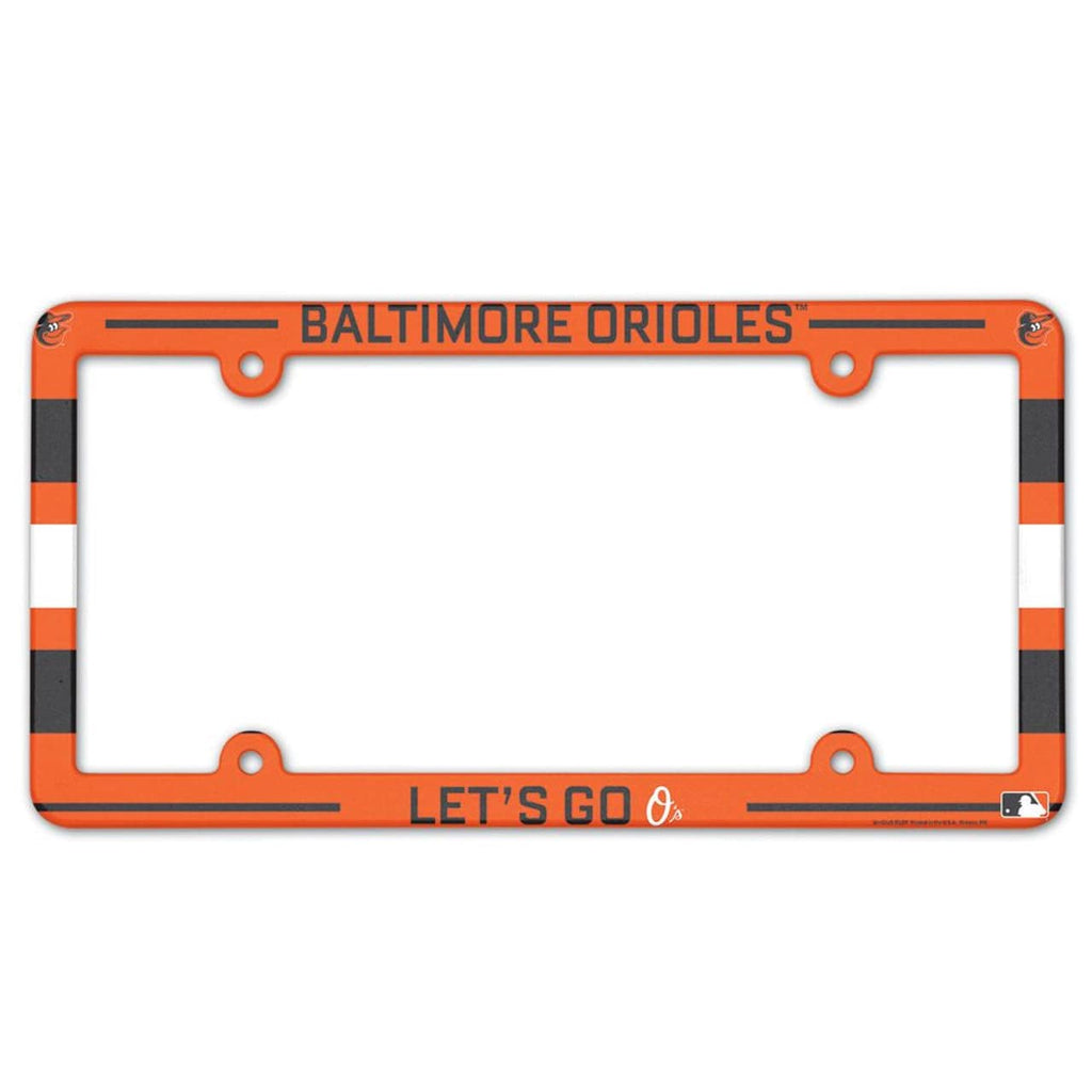 License Frame Plastic Baltimore Orioles License Plate Frame - Full Color 032085949943