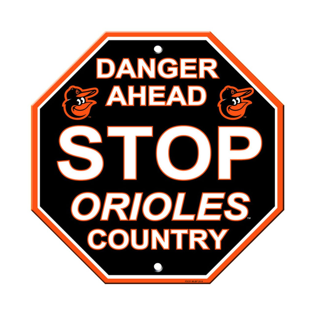 Baltimore Orioles Baltimore Orioles Sign 12x12 Plastic Stop Style CO 023245605014