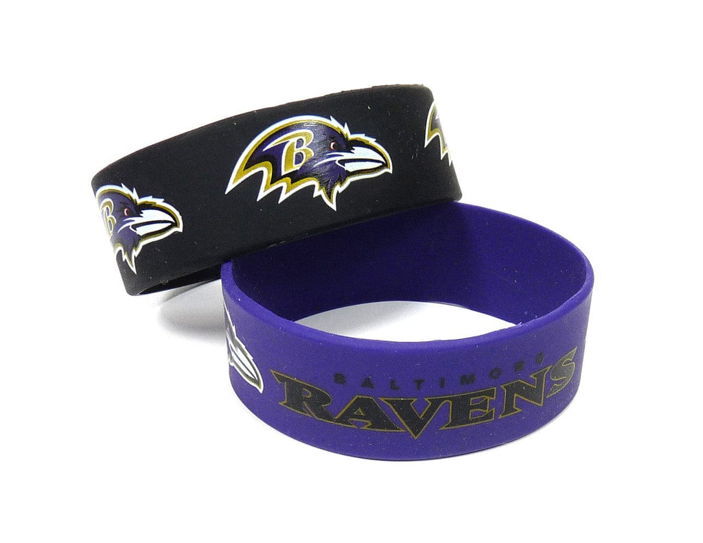 Jewelry Bracelets 2 Packs Baltimore Ravens Bracelets 2 Pack Wide 763264203081