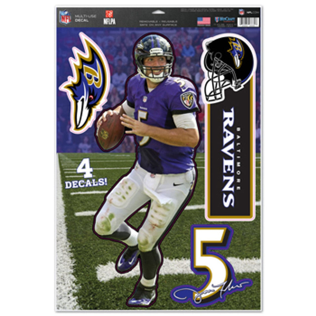 Baltimore Ravens Baltimore Ravens Decal 11x17 Multi Use Joe Flacco Design CO 032085304711