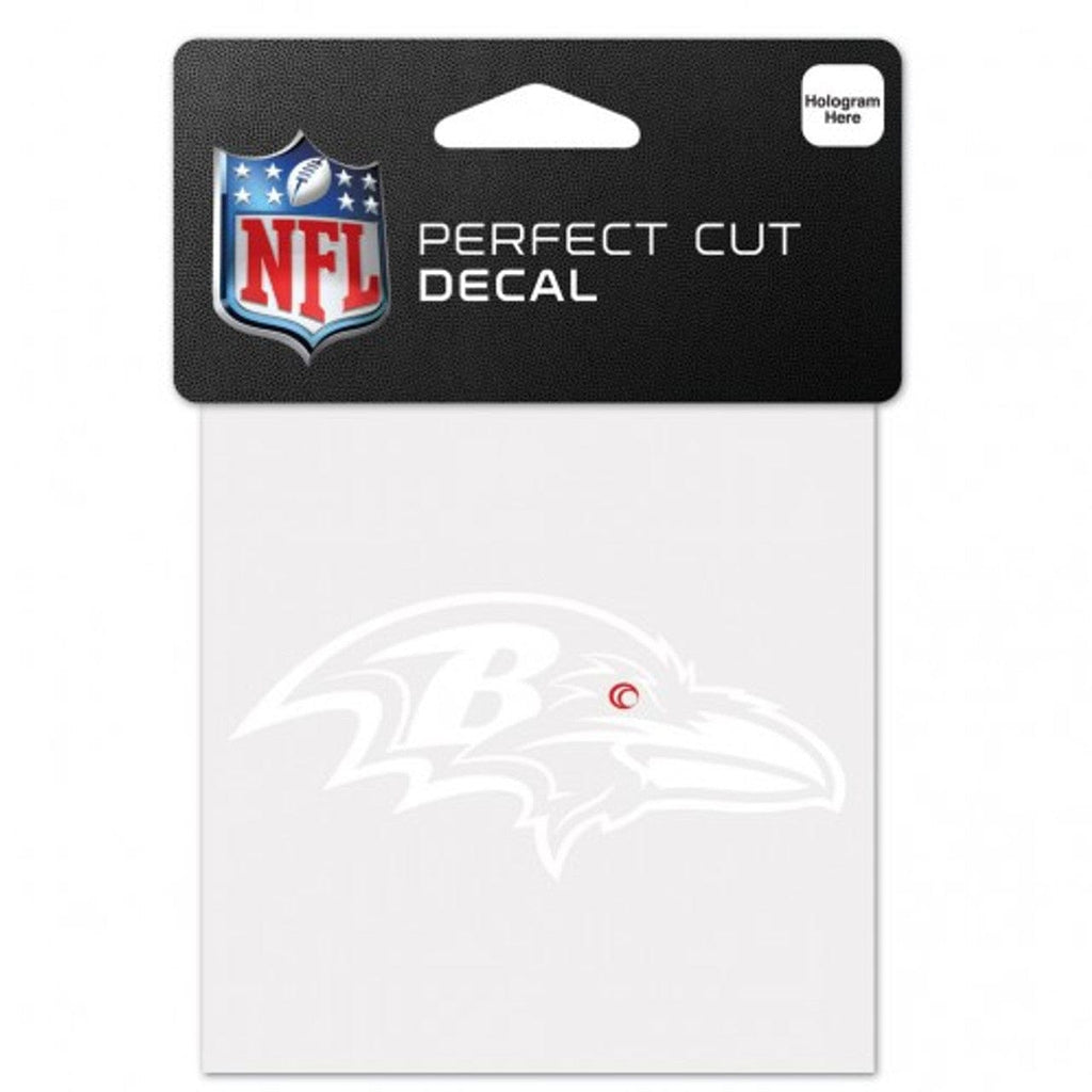 Decal 4x4 Perfect Cut White Baltimore Ravens Decal 4x4 Perfect Cut White 032085179586