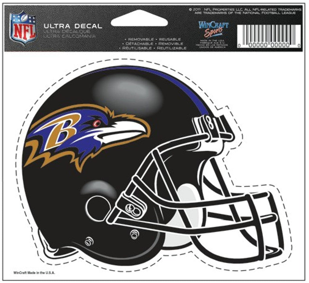 Decal 5x6 Multi Use Color Baltimore Ravens Decal 5x6 Ultra Color Helmet Design 032085167620