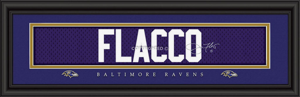 Print 8x24 Signature Style Baltimore Ravens Joe Flacco Print - Signature 8"x24" 848655038487
