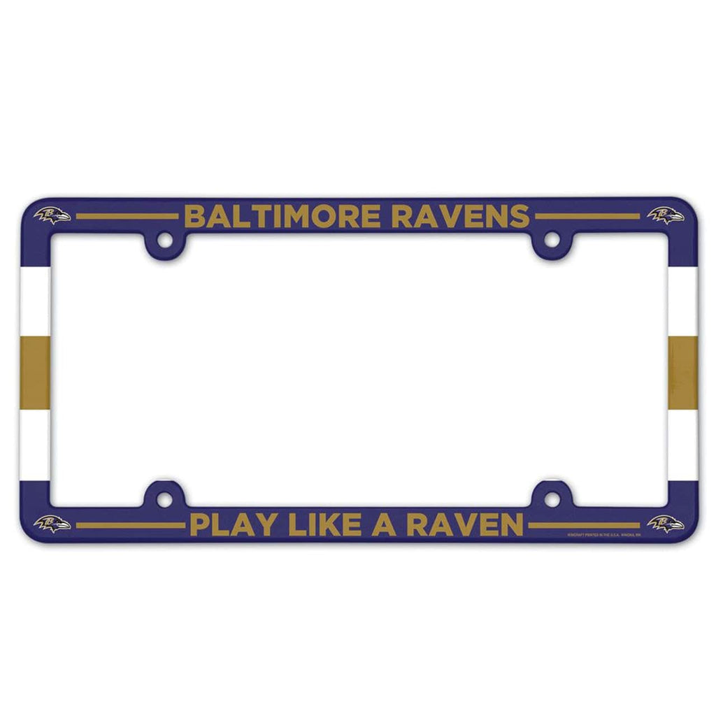 License Frame Plastic Baltimore Ravens License Plate Frame Plastic Full Color Style 032085913074