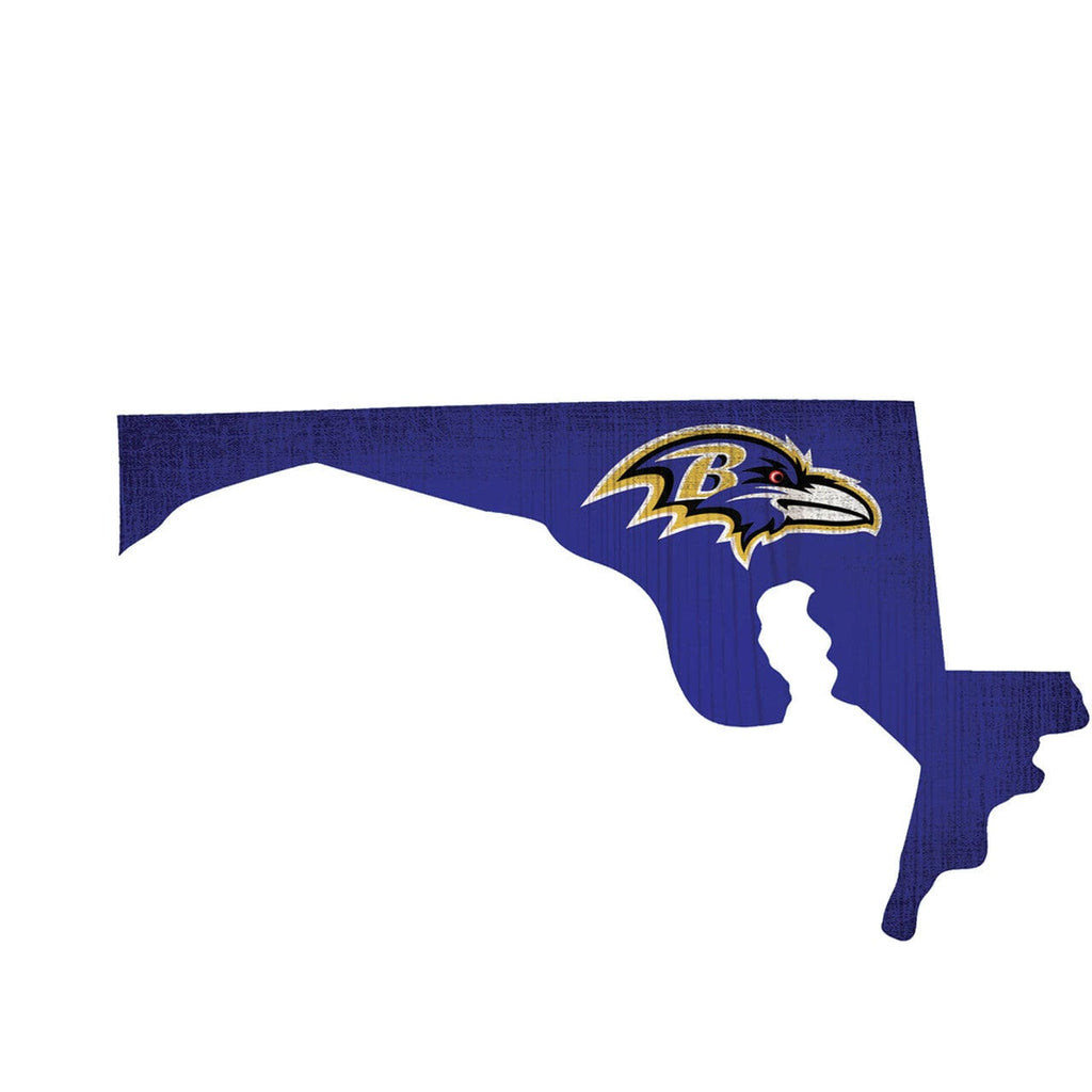 Sign 12 State Shape Baltimore Ravens Sign Wood 12 Inch Team Color State Shape Design 878460149214