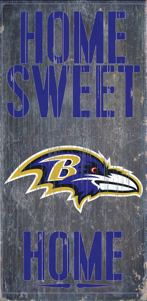 Sign 6x12 Home Sweet Home Baltimore Ravens Wood Sign - Home Sweet Home 6"x12" 878460048319