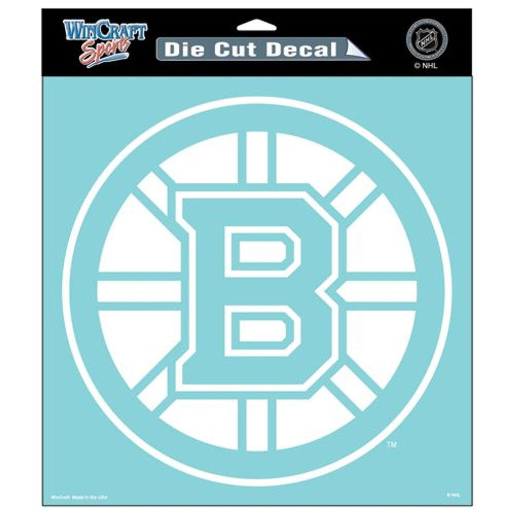 Decal 8x8 Perfect Cut White Boston Bruins Decal 8x8 Perfect Cut White 032085296122