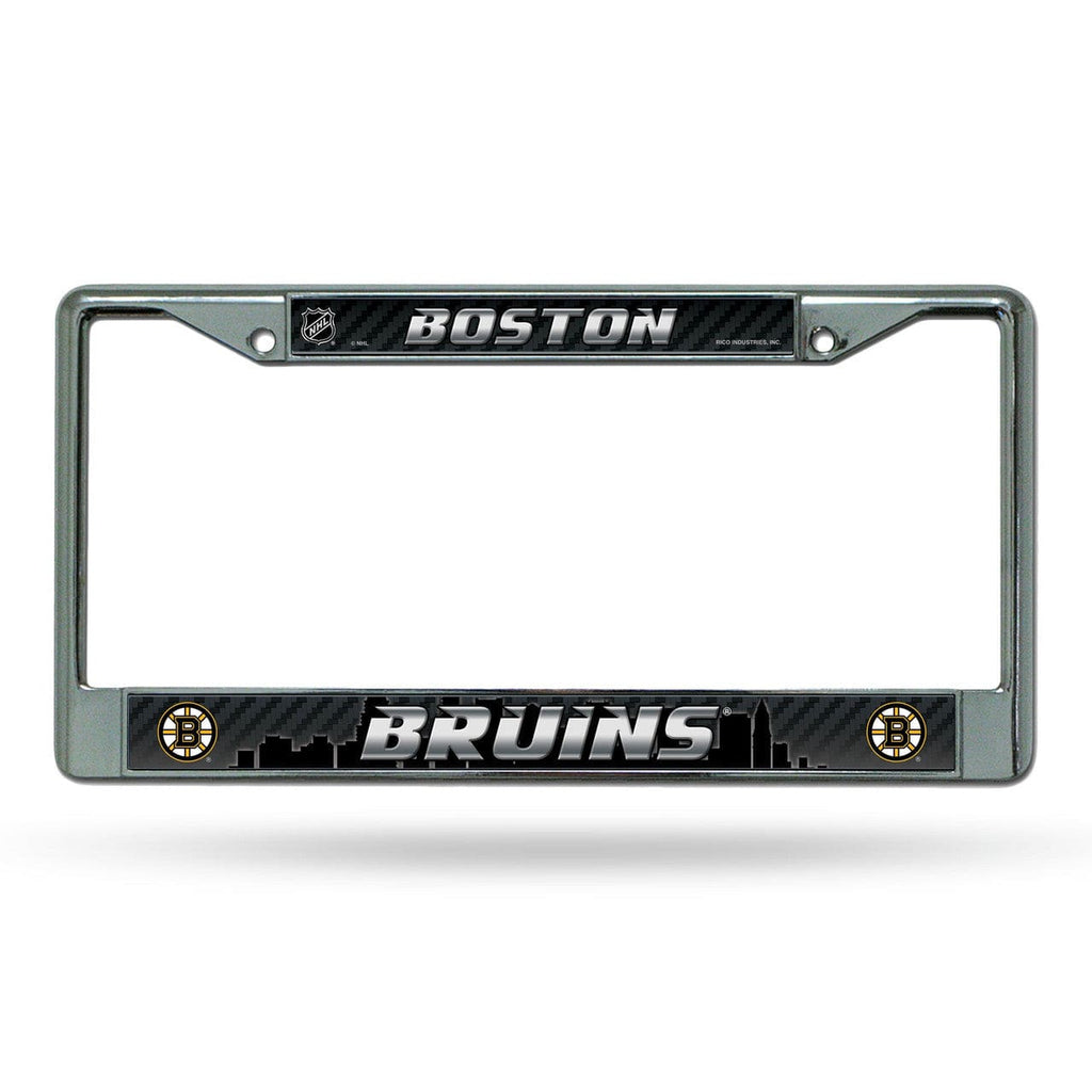 License Frame Chrome Boston Bruins License Plate Frame Chrome Printed Insert 767345425553