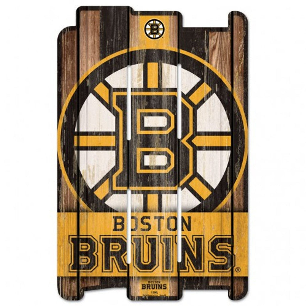 Sign 11x17 Fence Boston Bruins Sign 11x17 Wood Fence Style 032085127778