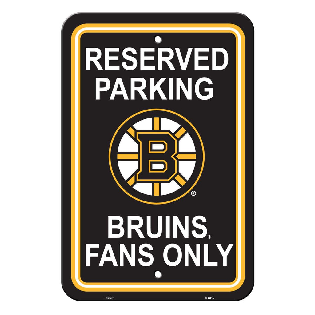 Boston Bruins Boston Bruins Sign 12x18 Plastic Reserved Parking Style CO 023245802086