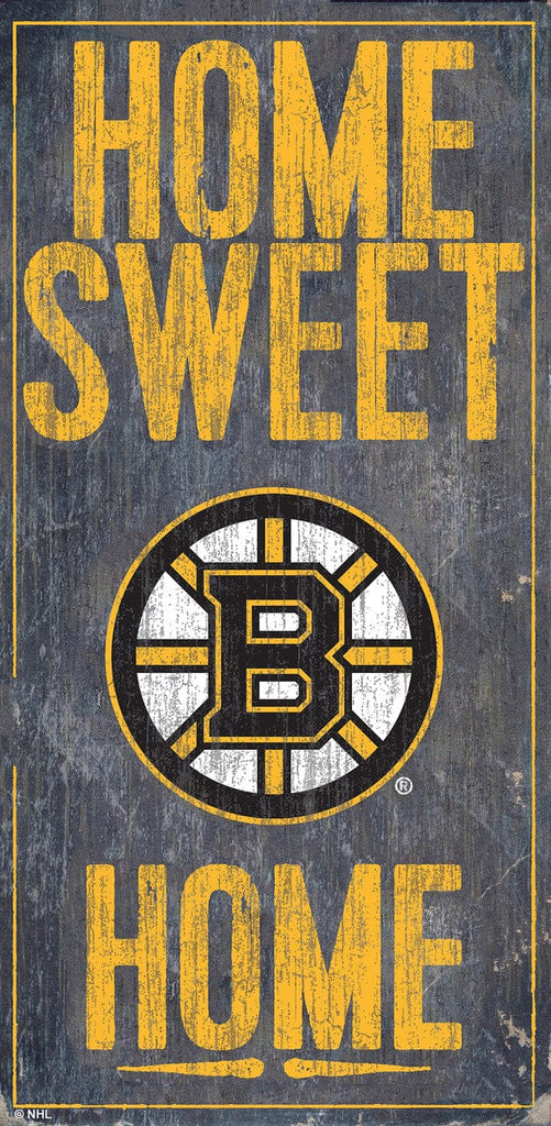 Boston Bruins Boston Bruins Sign Wood 6x12 Home Sweet Home Design 878460364921