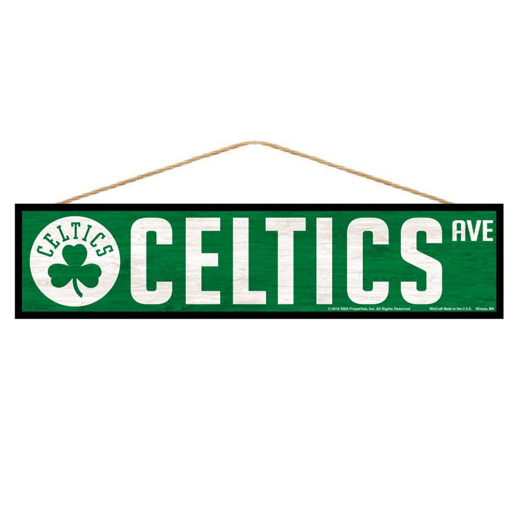 Sign 4x17 Avenue Boston Celtics Sign 4x17 Wood Avenue Design 032085970152