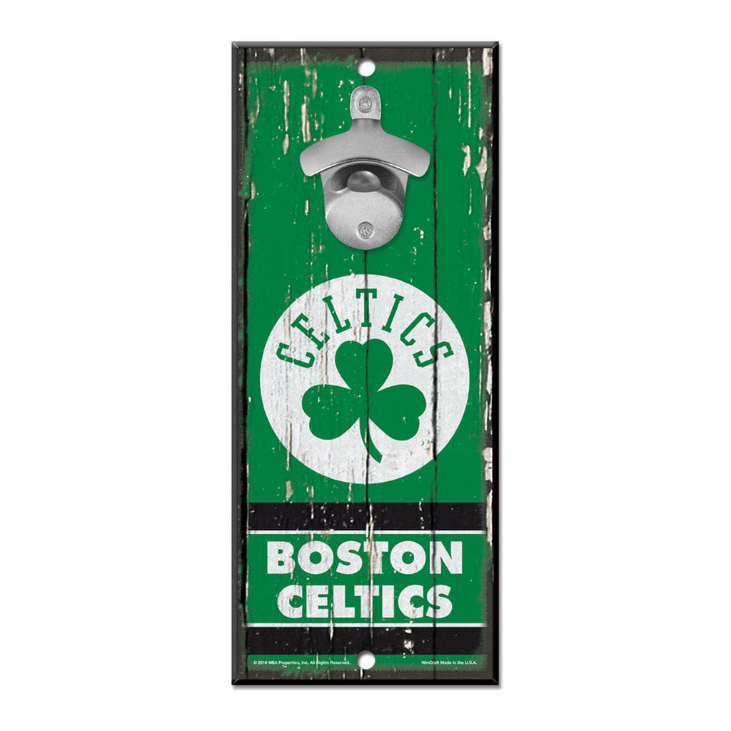 Sign 5x11 Bottle Opener Boston Celtics Sign Wood 5x11 Bottle Opener - Special Order 032085744067