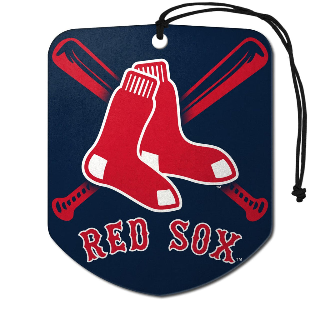 Air Fresheners Boston Red Sox Air Freshener Shield Design 2 Pack 681620553055