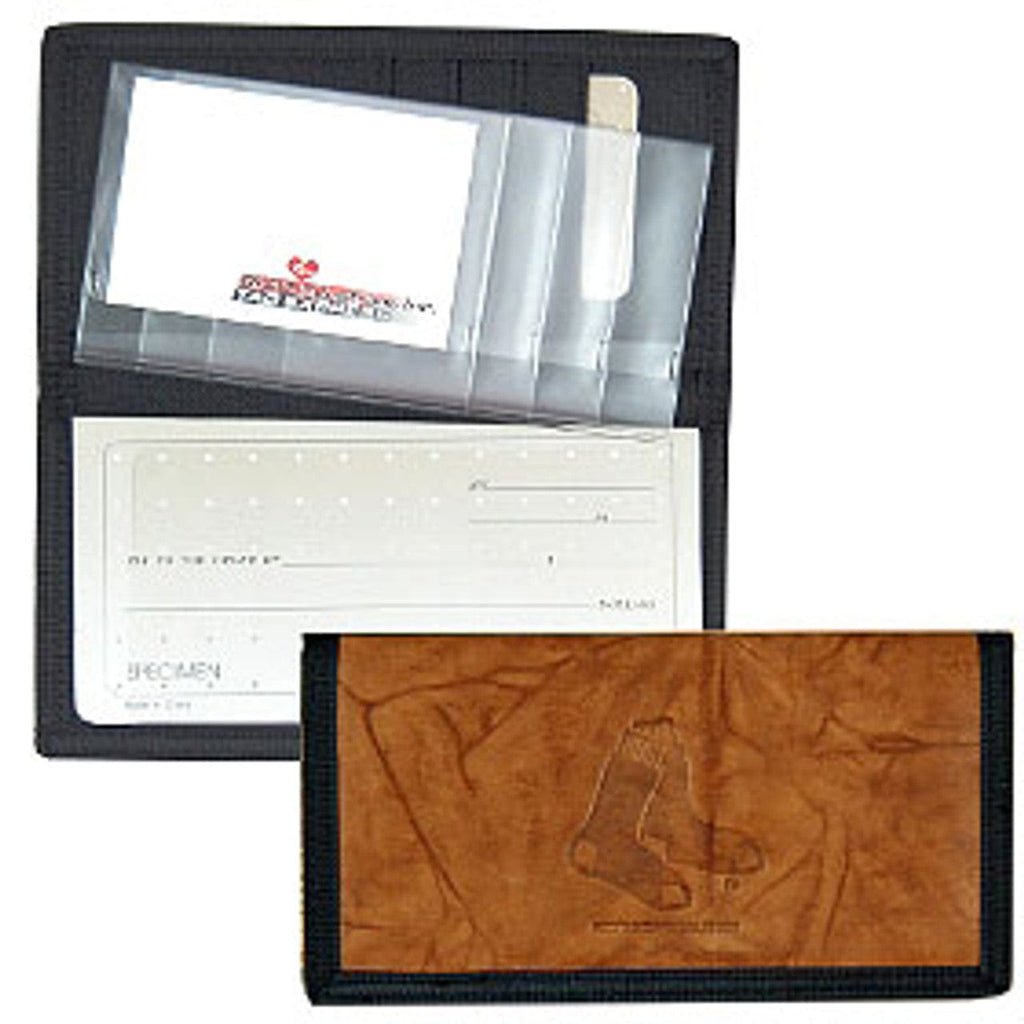 Boston Red Sox Boston Red Sox Checkbook Cover Leather/Nylon Embossed CO 024994545033