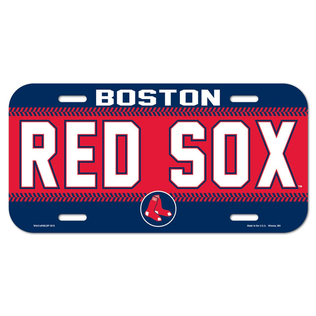 License Plate Plastic Boston Red Sox License Plate Plastic 032085869012