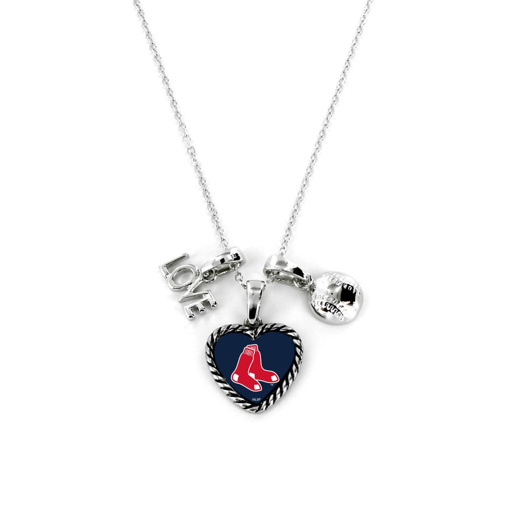 Jewelry Necklace Charm Boston Red Sox Necklace Charmed Sport Love Baseball 763264779067