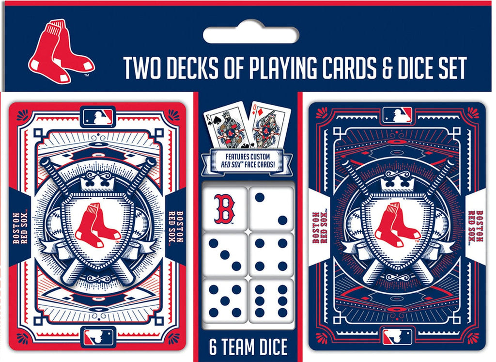 Playing Cards and Dice Set Boston Red Sox Playing Cards and Dice Set 705988013324