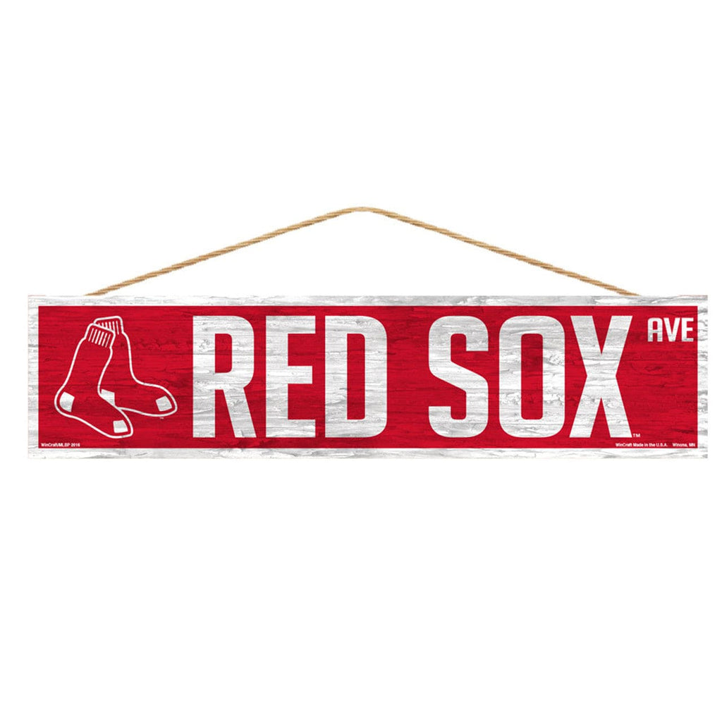 Sign 4x17 Avenue Boston Red Sox Sign 4x17 Wood Avenue Design 032085464231