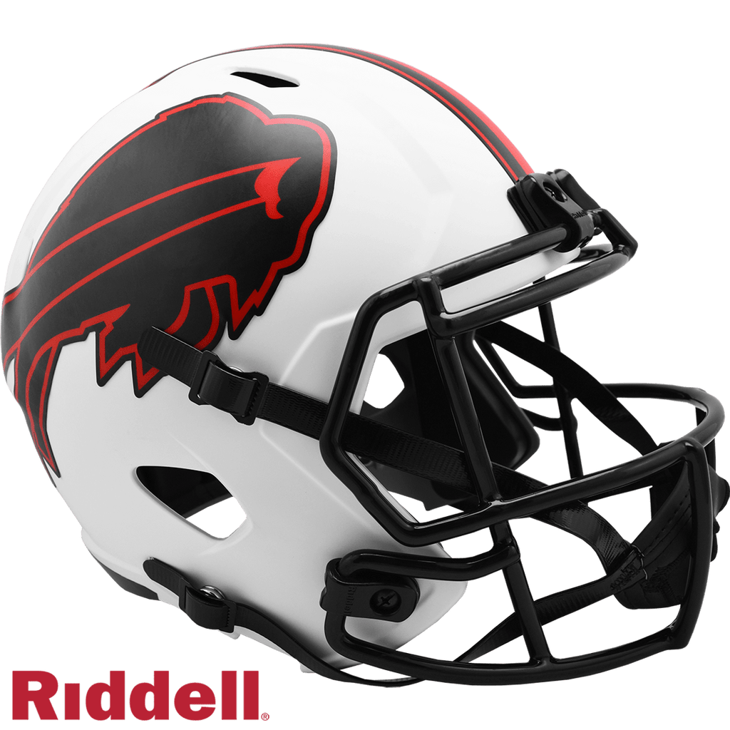Helmets Full Size Rep Lunar Buffalo Bills Helmet Riddell Replica Full Size Speed Style Lunar Eclipse Alternate 095855627182