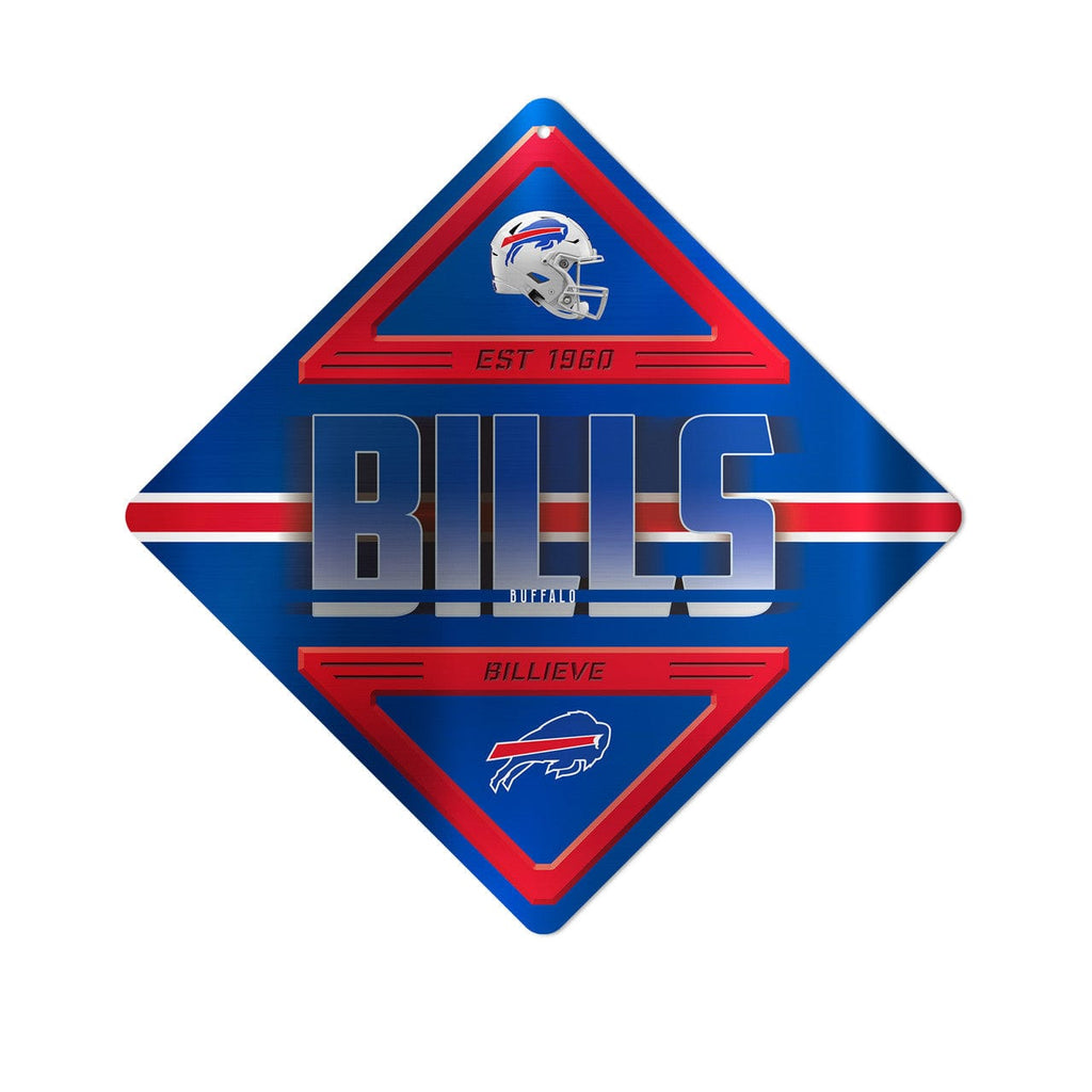 Sign 12x12 Metal Buffalo Bills Sign Metal Diamond Shape 611407462256