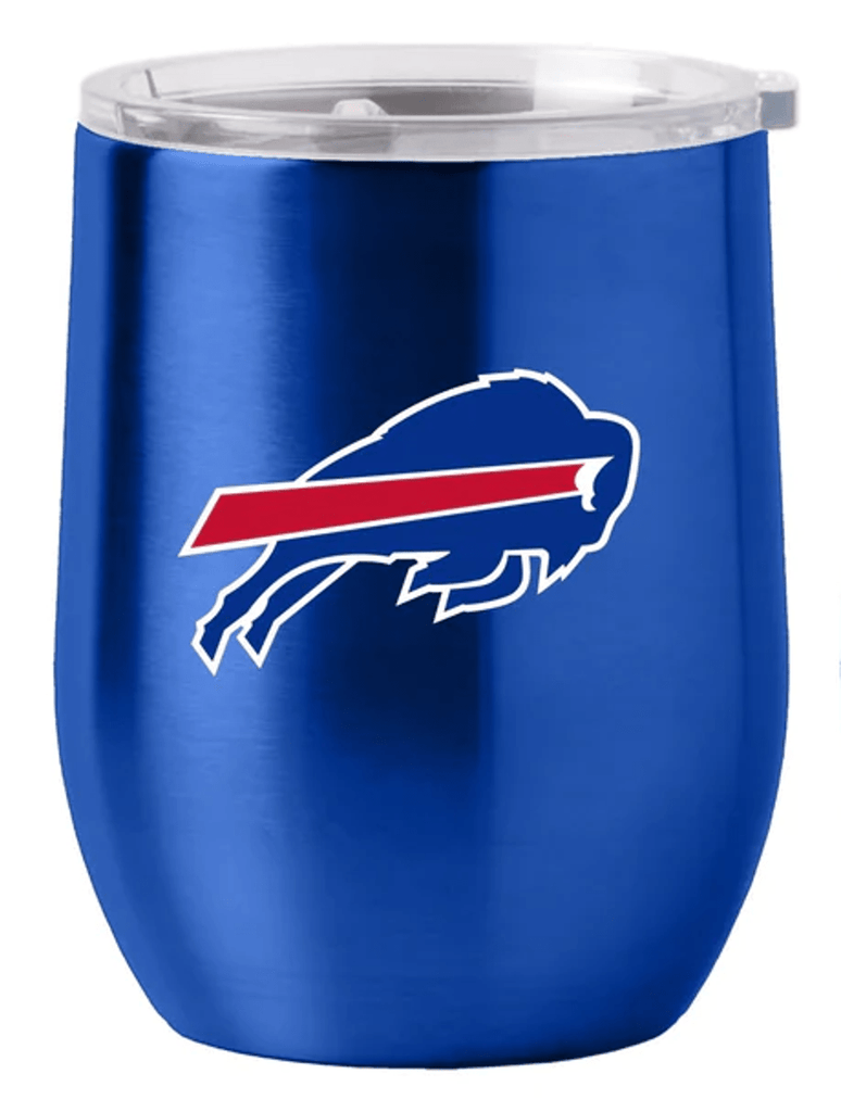 Drinkware Buffalo Bills Travel Tumbler 16oz Stainless Steel Curved 806293812647