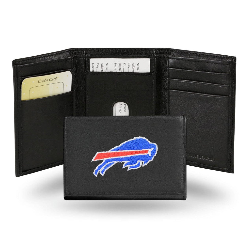 Wallet Leather Trifold Buffalo Bills Wallet Trifold Leather Embroidered 024994245025