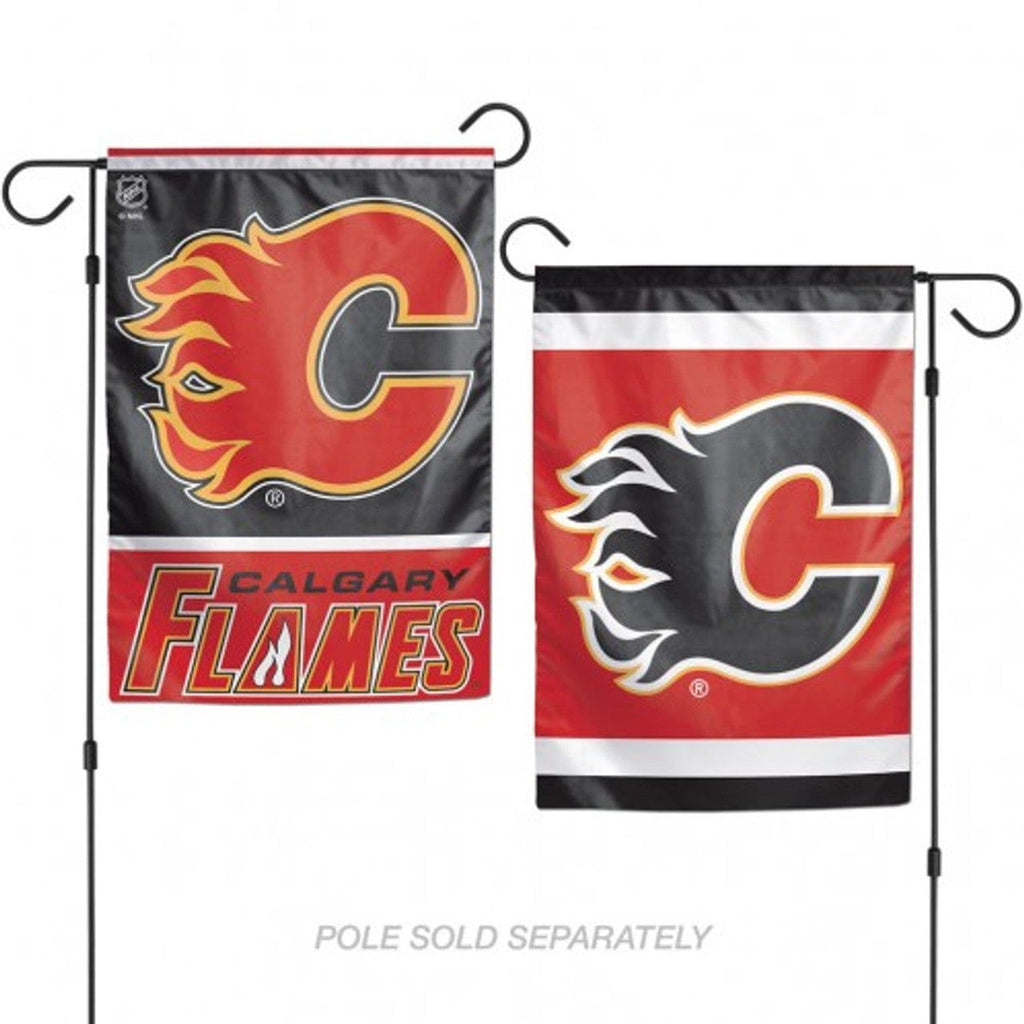 Flags 12x18 Calgary Flames Flag 12x18 Garden Style 2 Sided - Special Order 032085251886