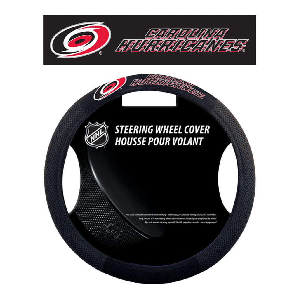 Carolina Hurricanes Carolina Hurricanes Steering Wheel Cover Mesh Style CO 023245885102