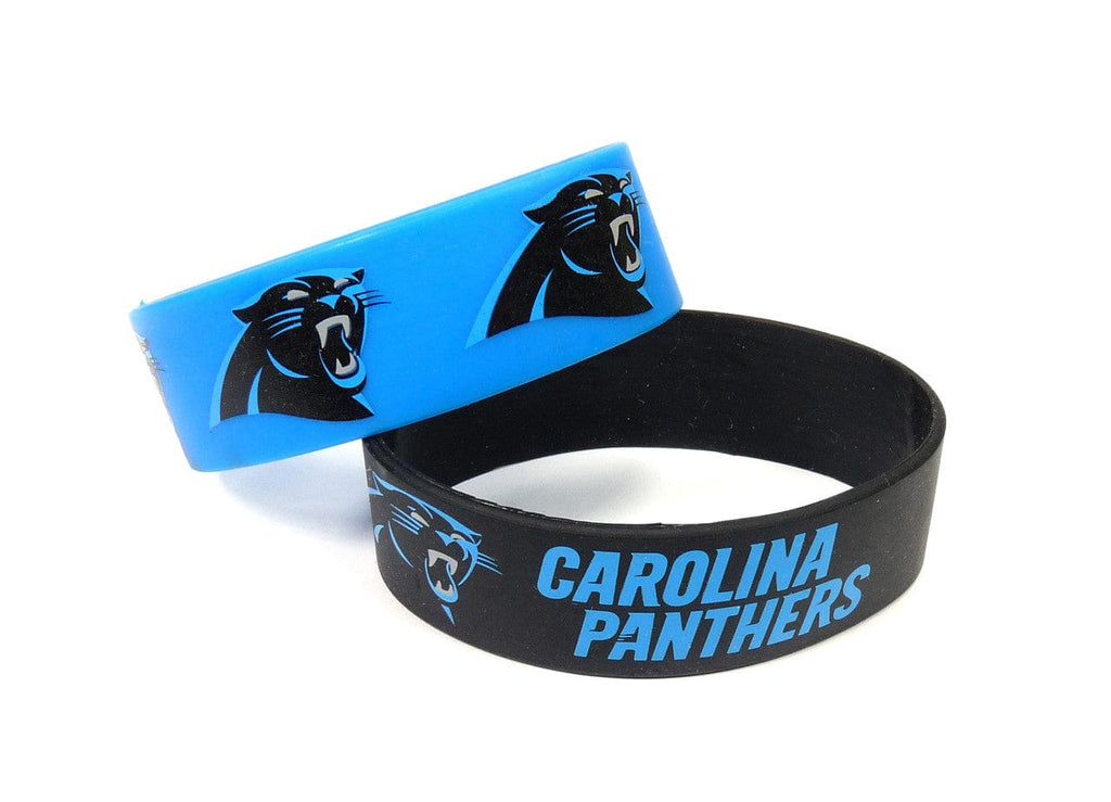 Jewelry Bracelets 2 Packs Carolina Panthers Bracelets 2 Pack Wide 763264231381