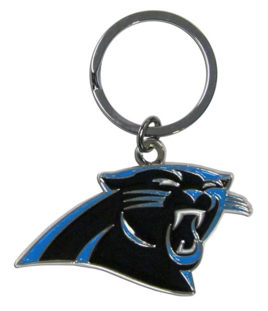 Keychain Logo Cut Style Carolina Panthers Chrome Logo Cut Keychain 754603244230