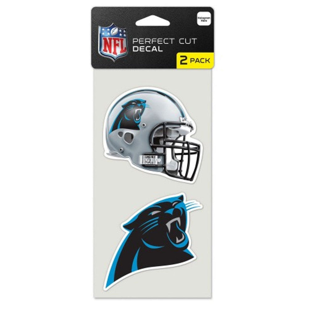 Decal 4x4 Perfect Cut Set of 2 Carolina Panthers Decal 4x4 Die Cut Set of 2 032085475589