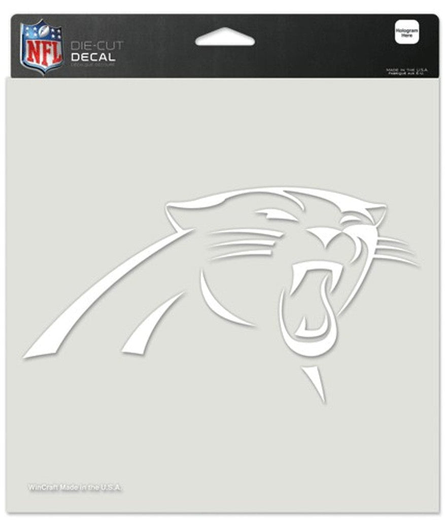 Decal 8x8 Perfect Cut White Carolina Panthers Decal 8x8 Die Cut White 032085256652