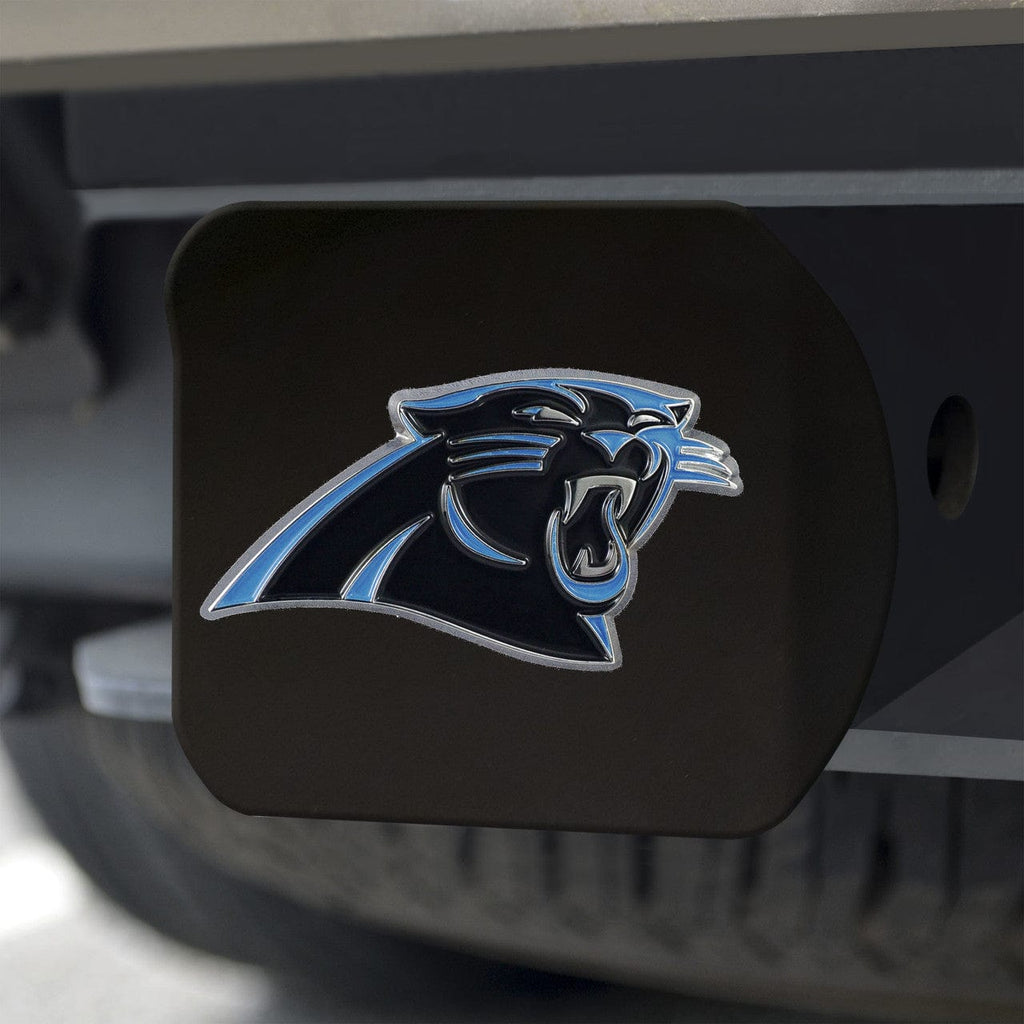 Auto Hitch Covers Carolina Panthers Hitch Cover Color Emblem on Black 842281125412