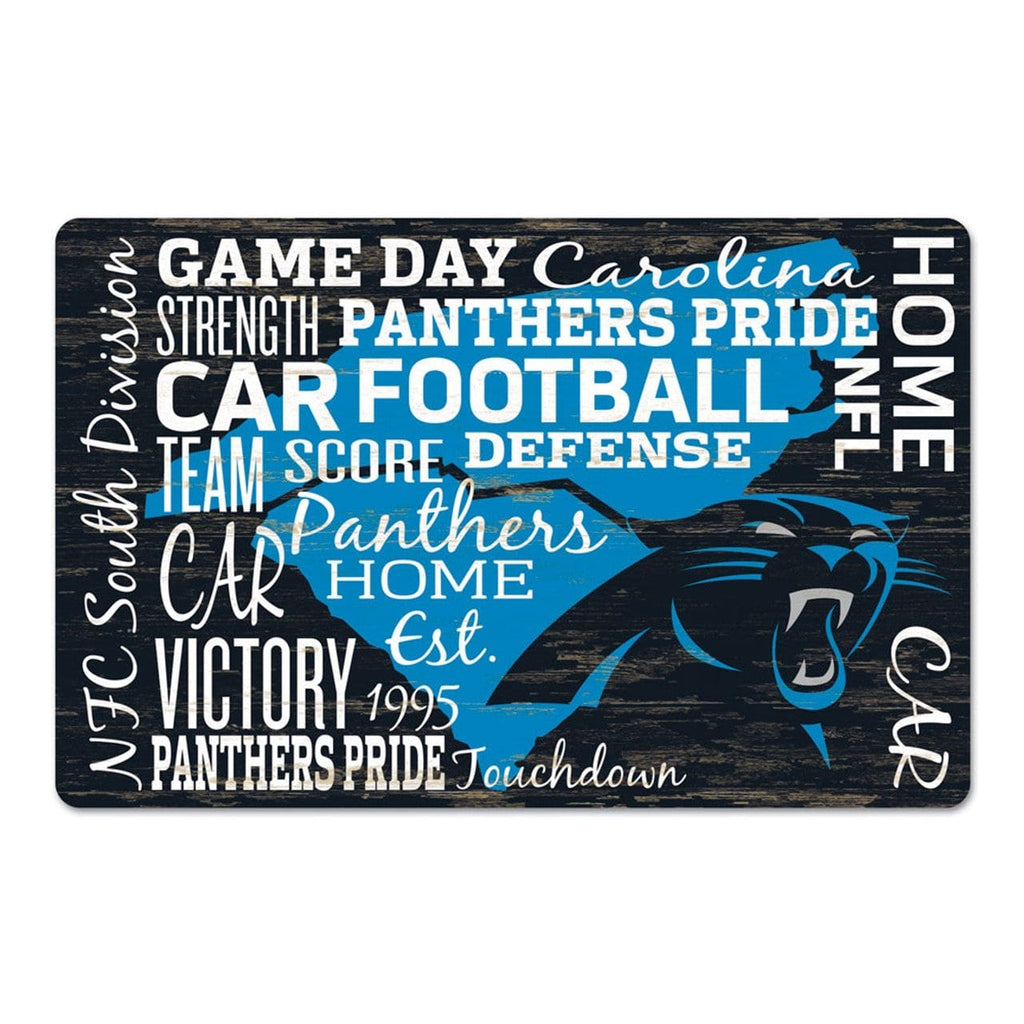 Sign 11x17 Established Home Carolina Panthers Sign 11x17 Wood Wordage Design 032085617859