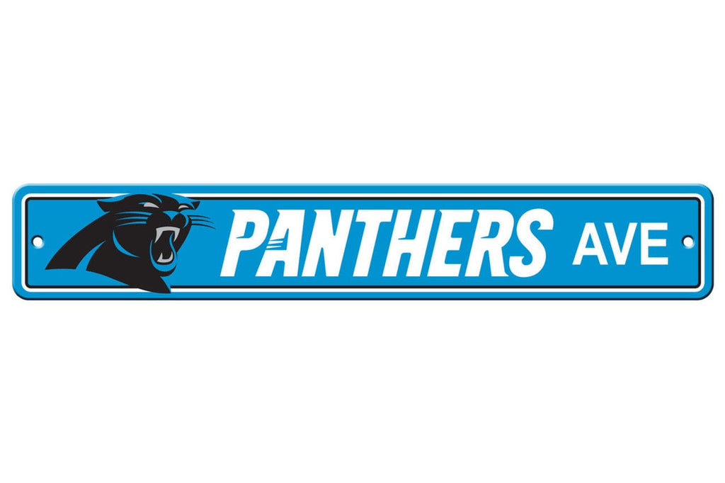 Sign 4x24 Plastic Street Carolina Panthers Sign 4x24 Plastic Street Style - Special Order 023245923286