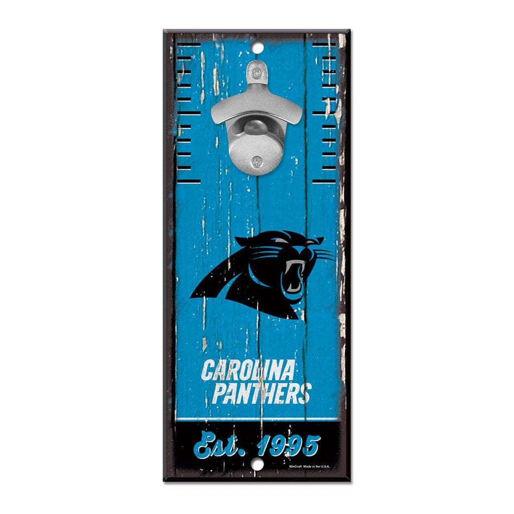 Sign 5x11 Bottle Opener Carolina Panthers Sign Wood 5x11 Bottle Opener 032085592095