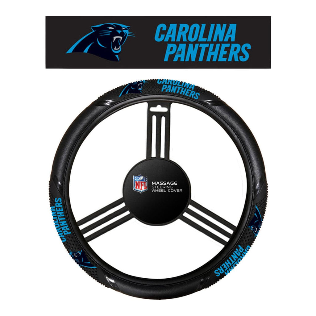 Carolina Panthers Carolina Panthers Steering Wheel Cover Massage Grip Style CO 023245966283