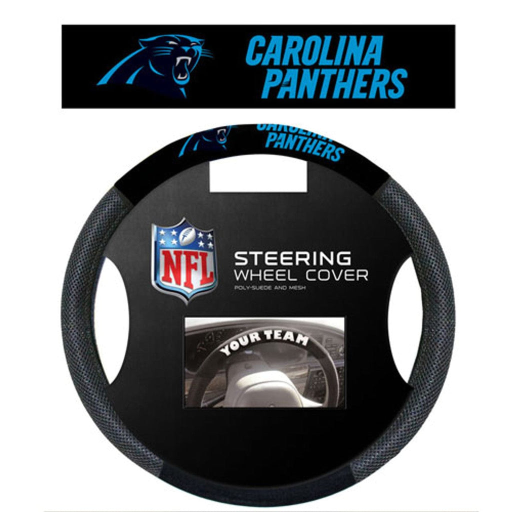 Carolina Panthers Carolina Panthers Steering Wheel Cover Mesh Style CO 023245985284