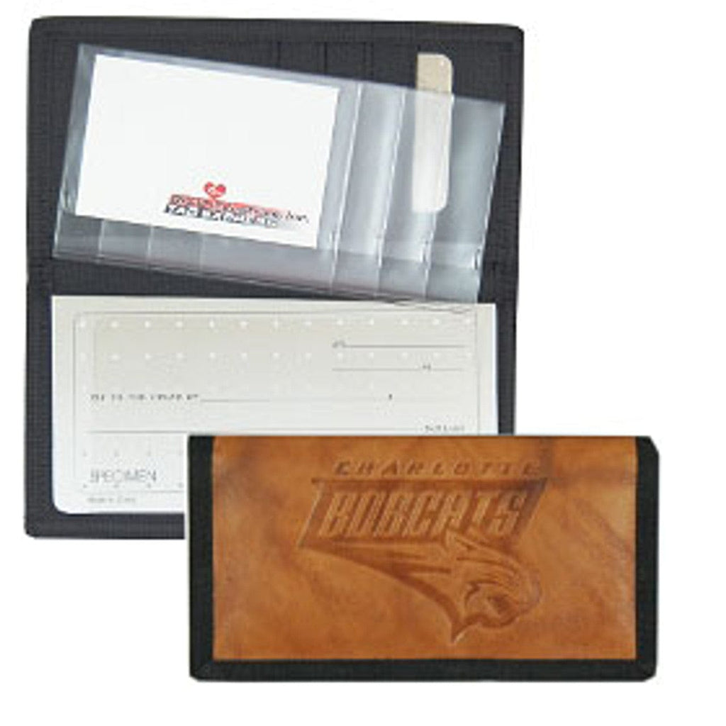 NBA Legacy Teams Charlotte Bobcats Checkbook Cover Leather/Nylon Embossed CO 024994546313