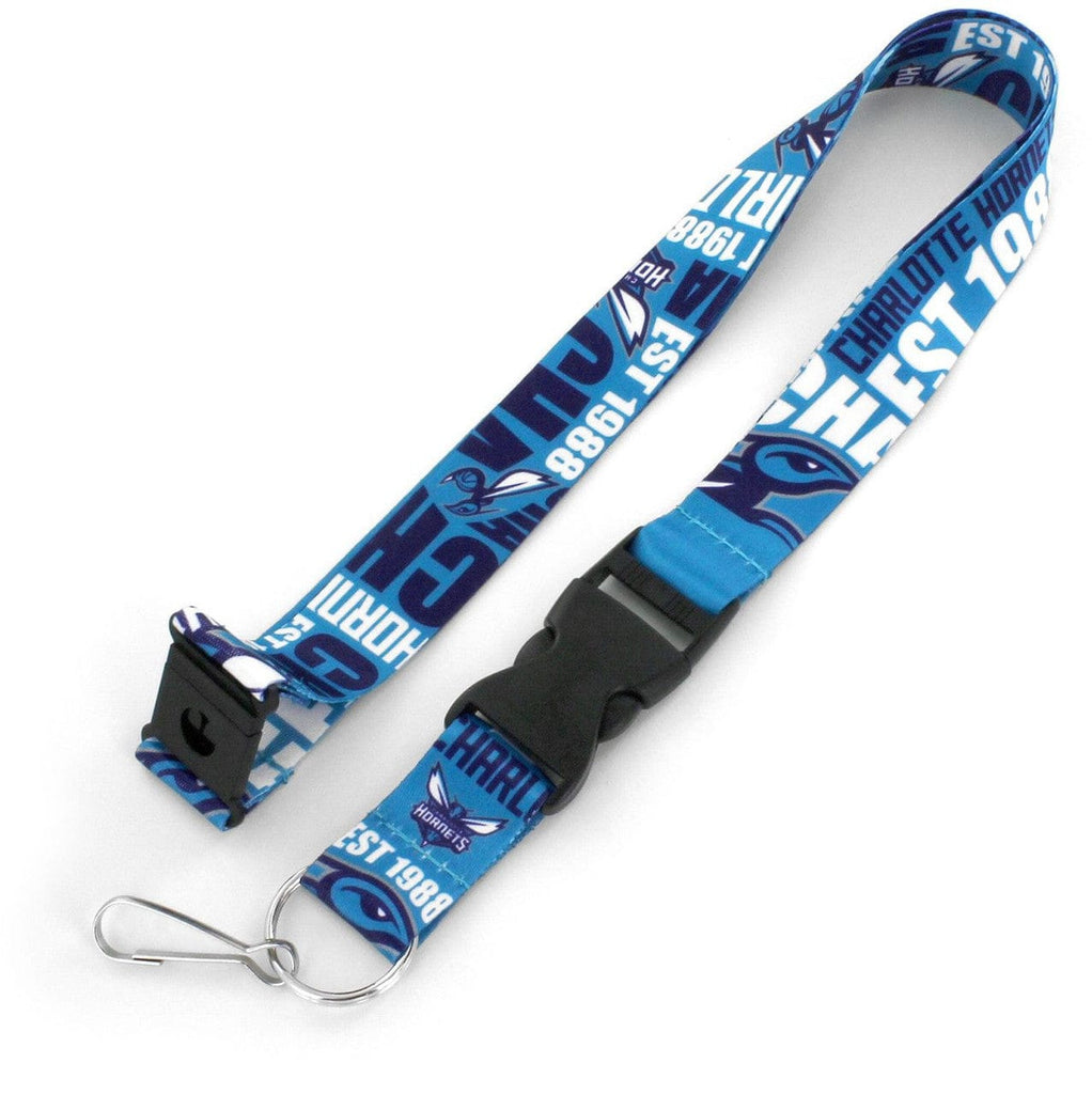 Dynamic Lanyards Charlotte Hornets Lanyard Breakaway Style Dynamic Design Special Order 763264893053