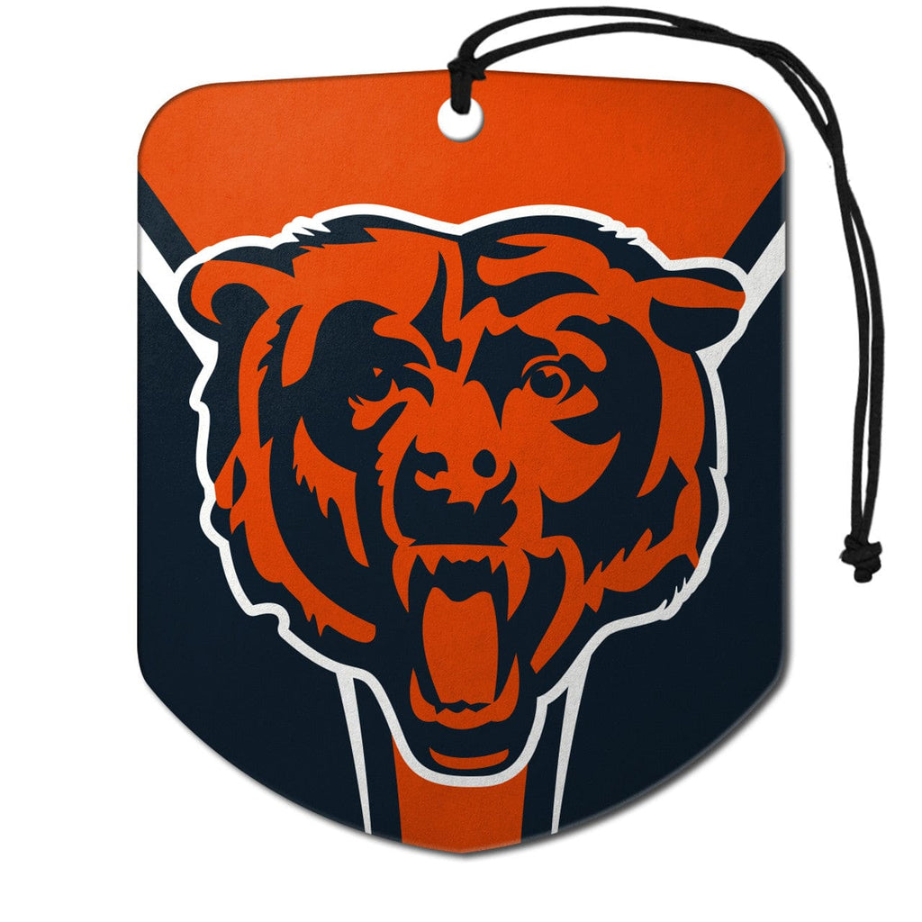 Air Fresheners Chicago Bears Air Freshener Shield Design 2 Pack 681620554069