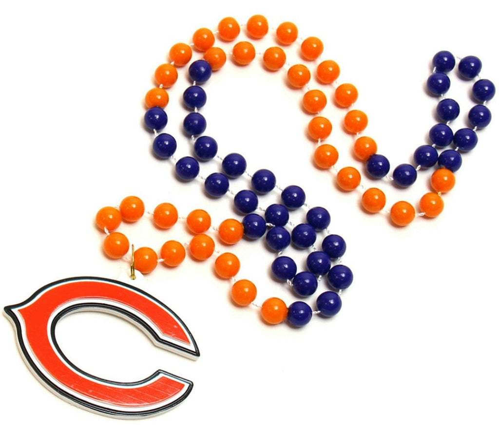 Jewelry Neck Beads Mdln Mardi G Chicago Bears Beads with Medallion Mardi Gras Style 094746545574
