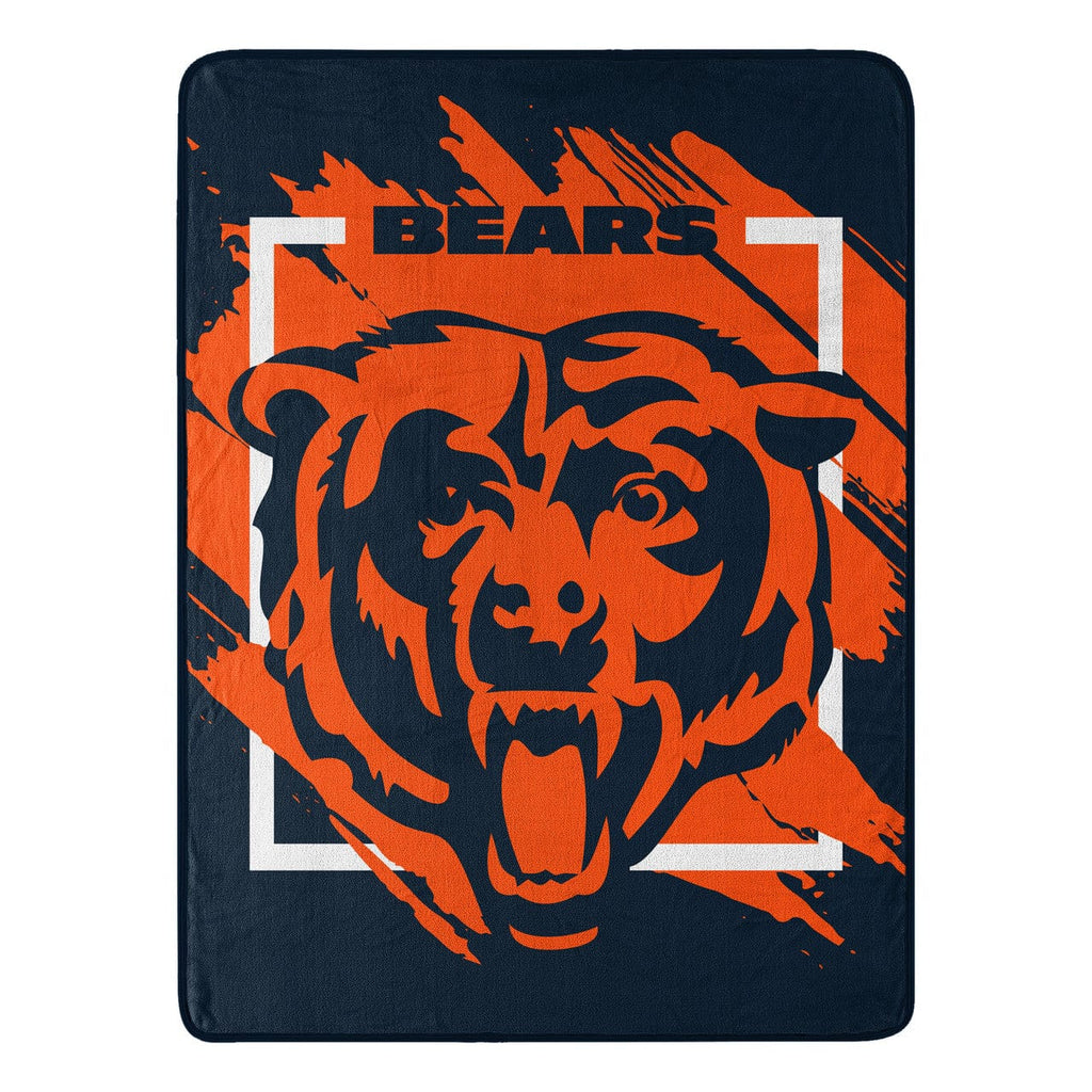 Blankets Chicago Bears Blanket 46x60 Micro Raschel Dimensional Design Rolled 190604331317