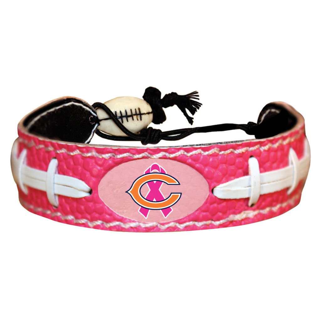 Chicago Bears Chicago Bears Bracelet Breast Cancer Awareness Ribbon Pink Football CO 844214032927